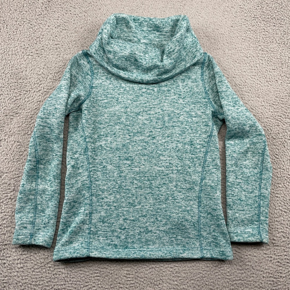 Mountain Warehouse Fleece Womens Size 8 Teal Marl Cowl Neck Pullover Sweater